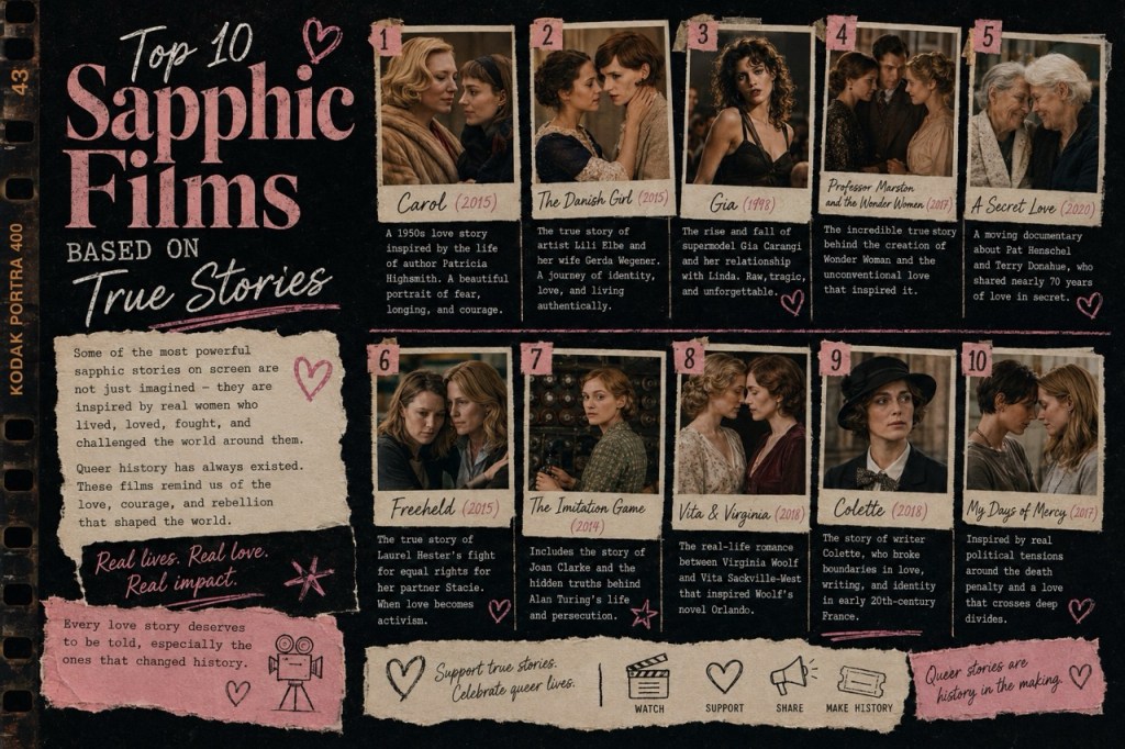 Top 10 Sapphic Films Based on True Stories You Need to&nbsp;Watch